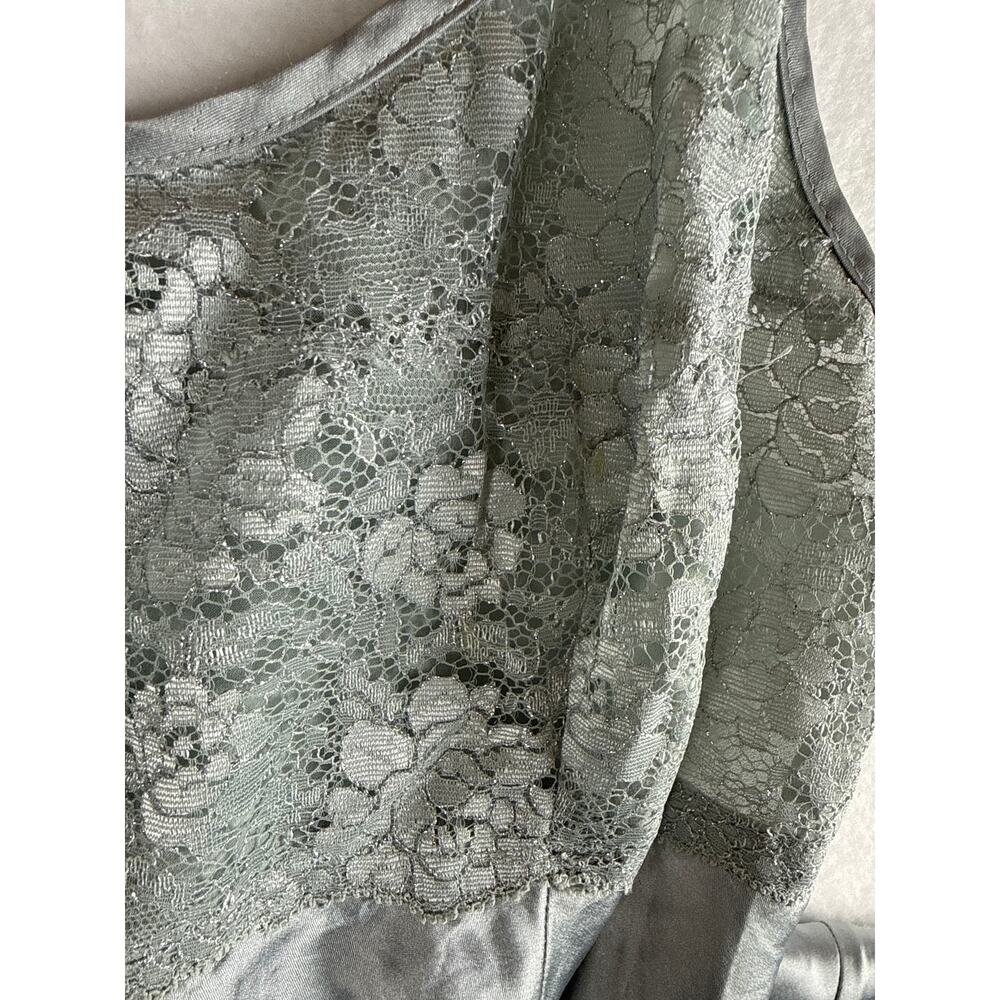 Vintage Victoria’s secret slip dress lace satin silver size L - Picture 13 of 16